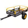 Heavy-Duty Trailing Utility Wagon 1000 Lbs Capacity For Yard Garden Farm Hauling High Load Capability Steel Frame Large Volume Utility Trailer Multi-Terrain Use Heavy Load Transport Tool-XY414156